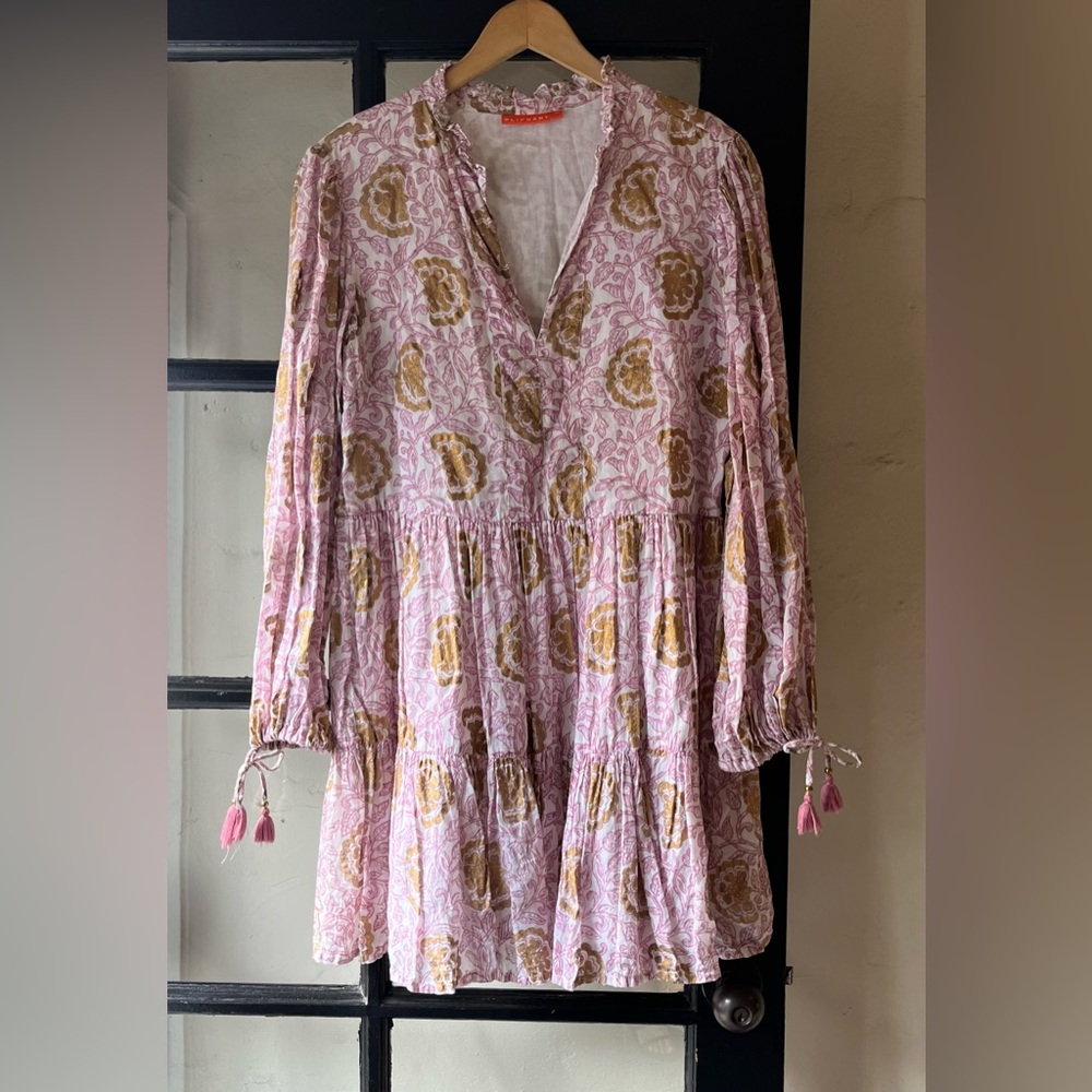 Oliphant Pink and Gold Mini Dress